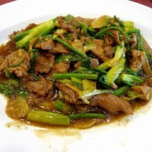 Beef with Ginger & Spring Onions