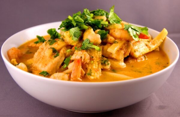 Fried King Prawn with Thai Curry