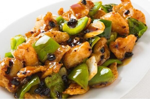 Chicken with Green Peppers & Black Bean Sauce Fried Rice